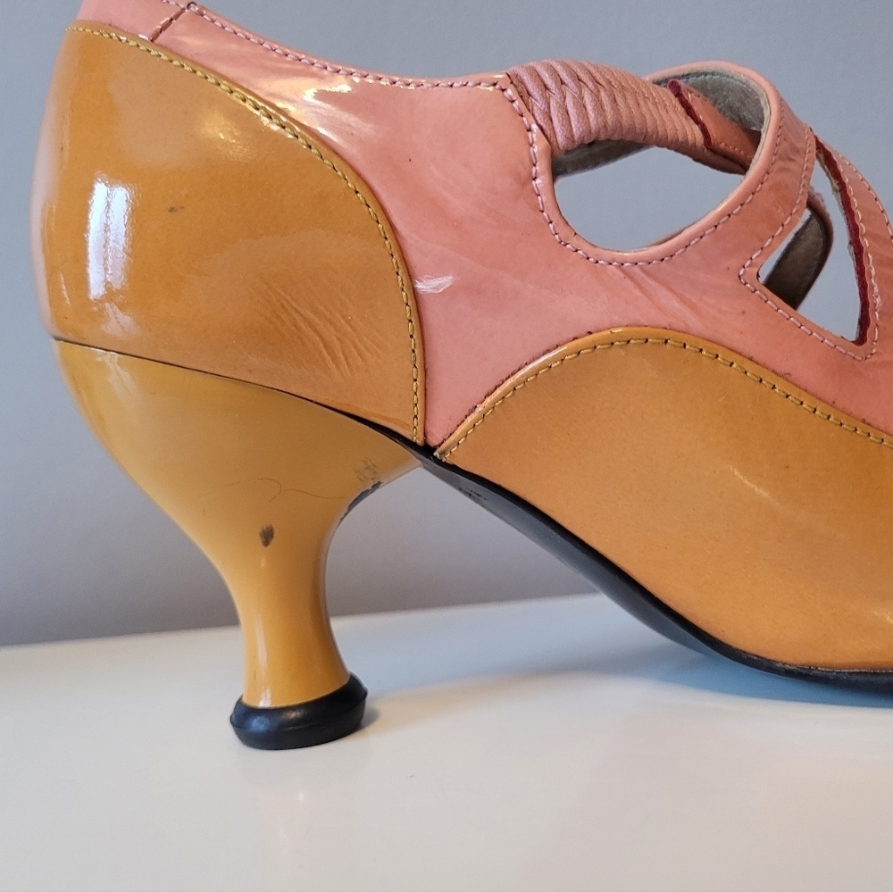 Fluevog Bellevue Pearl Hart Criss Crossed Mary Jane Heel, GUC, Size 7.5 - Picture 7 of 16